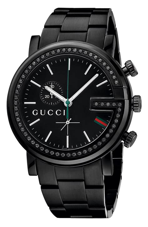 gucci g chrono watch black replica